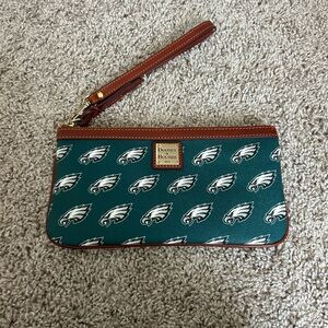 Dooney & Bourke Green and Brown Wristlet